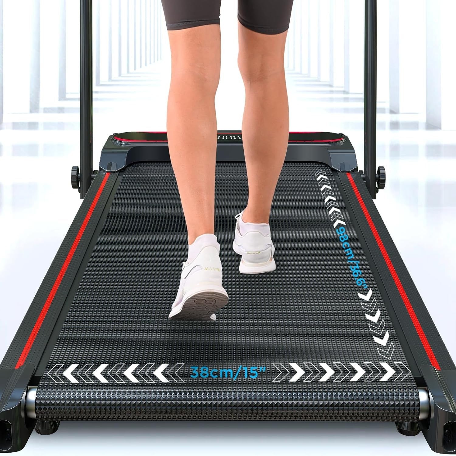 Foldable Under Desk Treadmill 1-12 KM/H Adjustable Incline Home Office