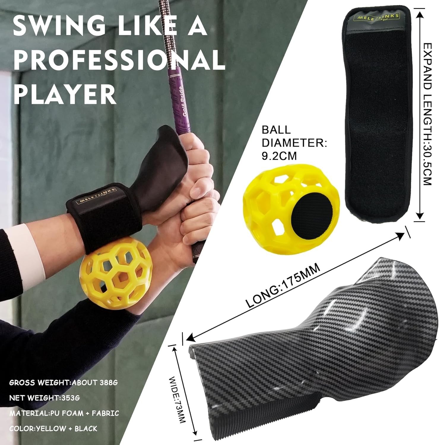 Golf Swing Trainer Ball Wrist Posture Corrector Training Aid