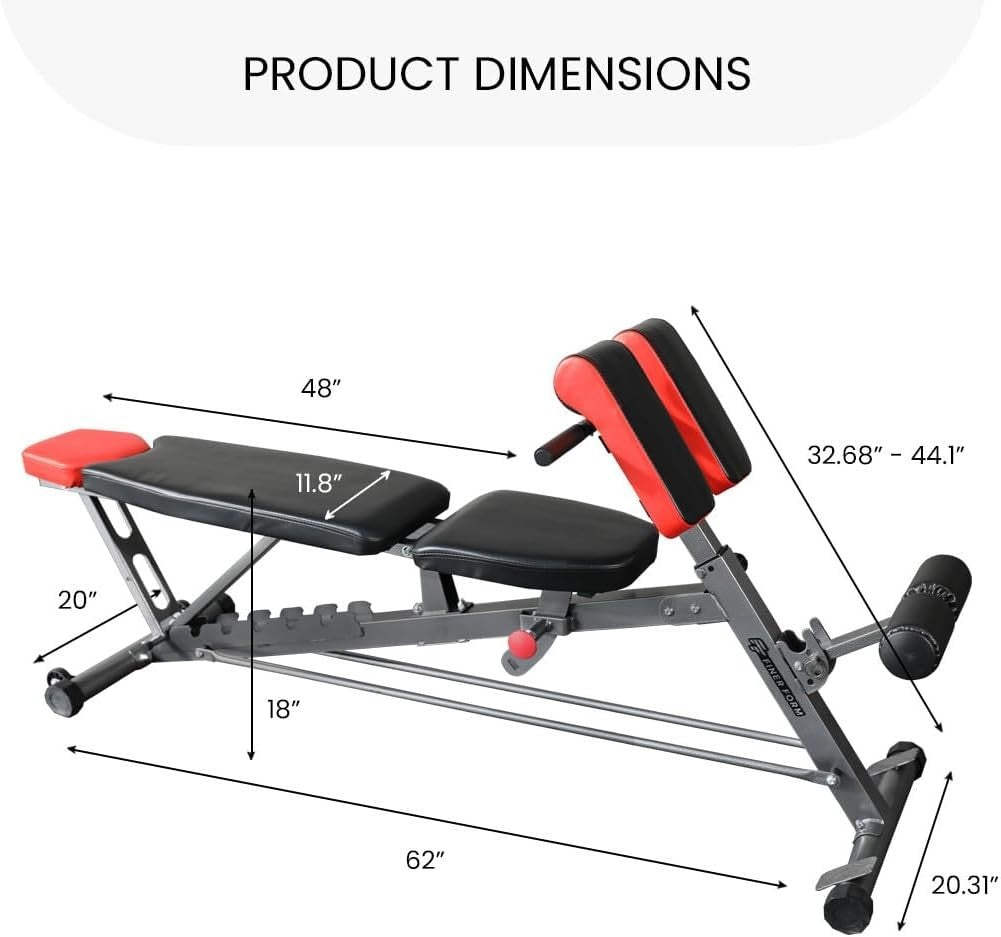 Multi-Functional FID Gym Bench Roman Chair Hyperextension Home Workout