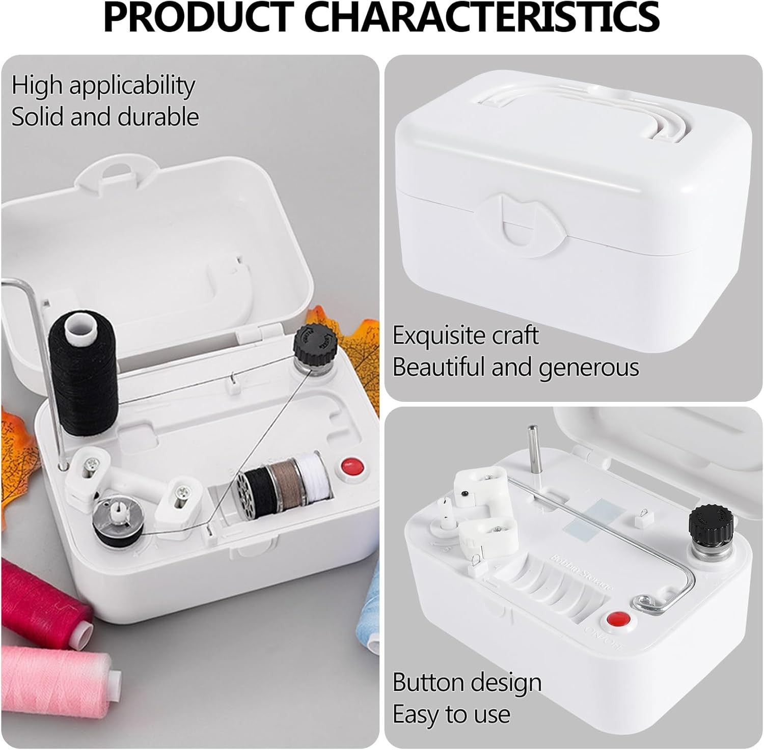 Electric Bobbin Winder USB Battery Automatic Sewing Machine Spool Winder