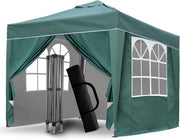 3x3M Green Pop Up Gazebo With Removable Sides Waterproof Outdoor Tent