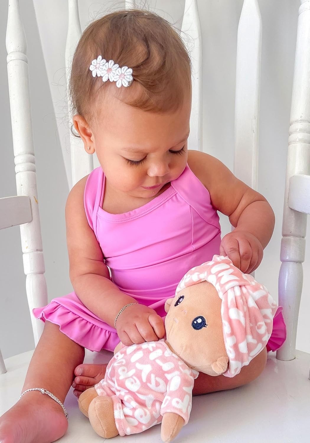 Soft Plush Baby Doll 9in First Cuddle Toy Sleeping Rag Doll Set