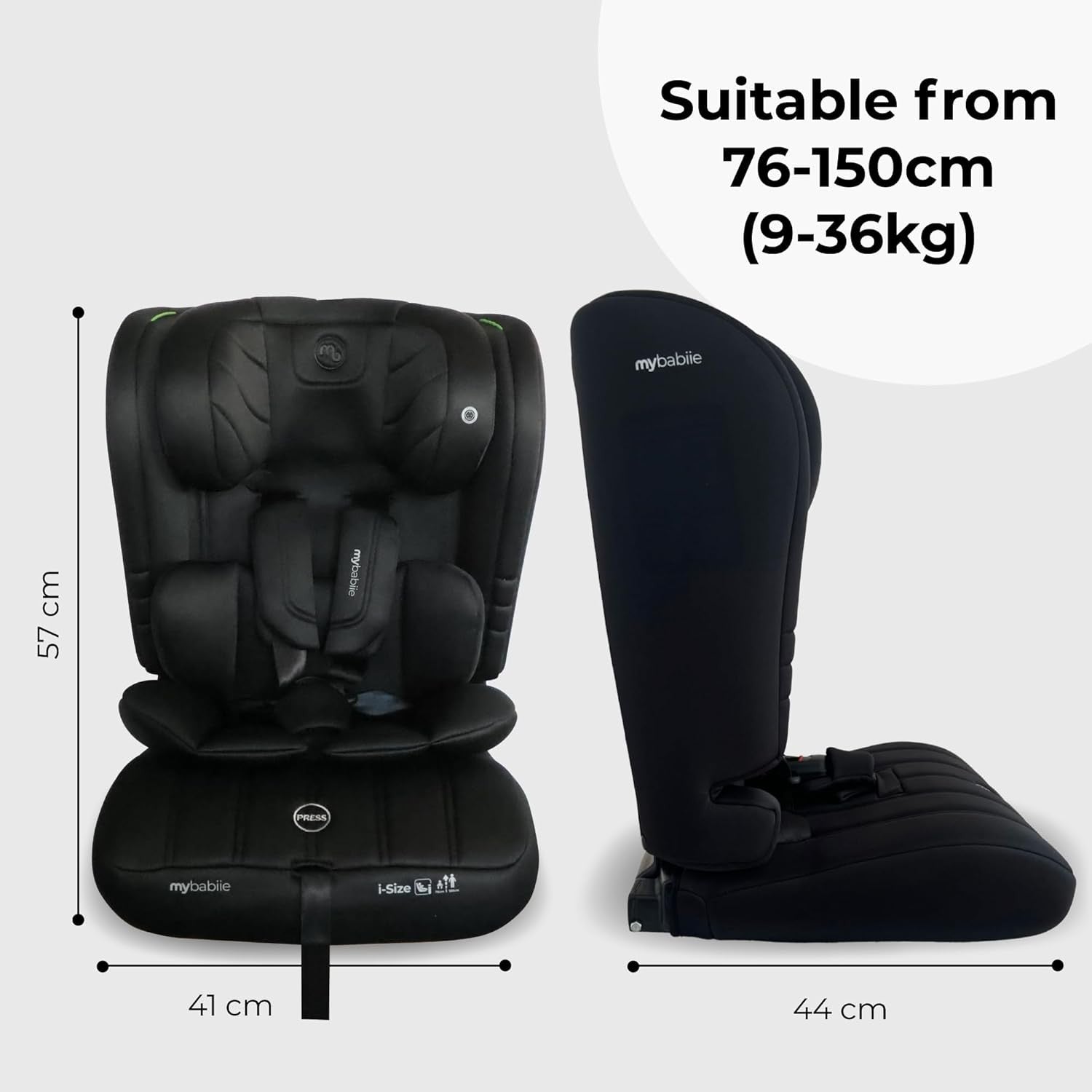 i-Size R129 Toddler to Booster Car Seat 5-Point Harness 76–150cm