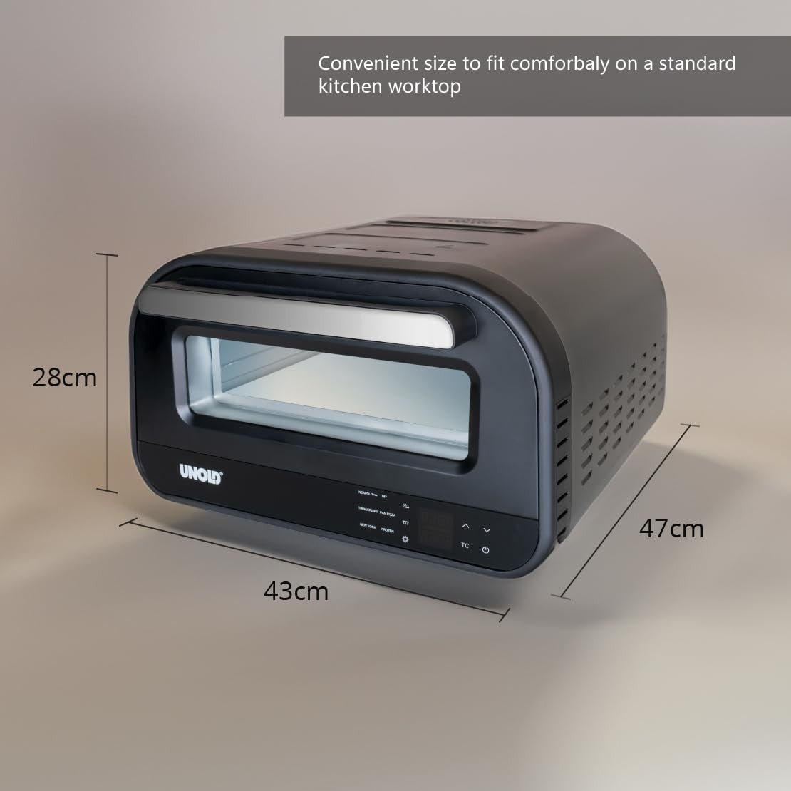 Indoor Electric Pizza Oven 450°C 32cm Stone Maker Timer LCD Touch Control