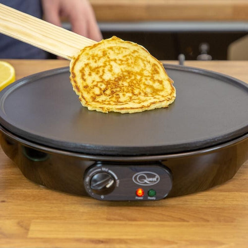 Quest 12" Electric Pancake Crepe Maker Non-Stick Hot Plate 220°C Spreader