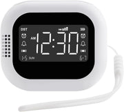 Rechargeable Vibrating Alarm Clock for Heavy Sleepers Dual Alarm LCD Display