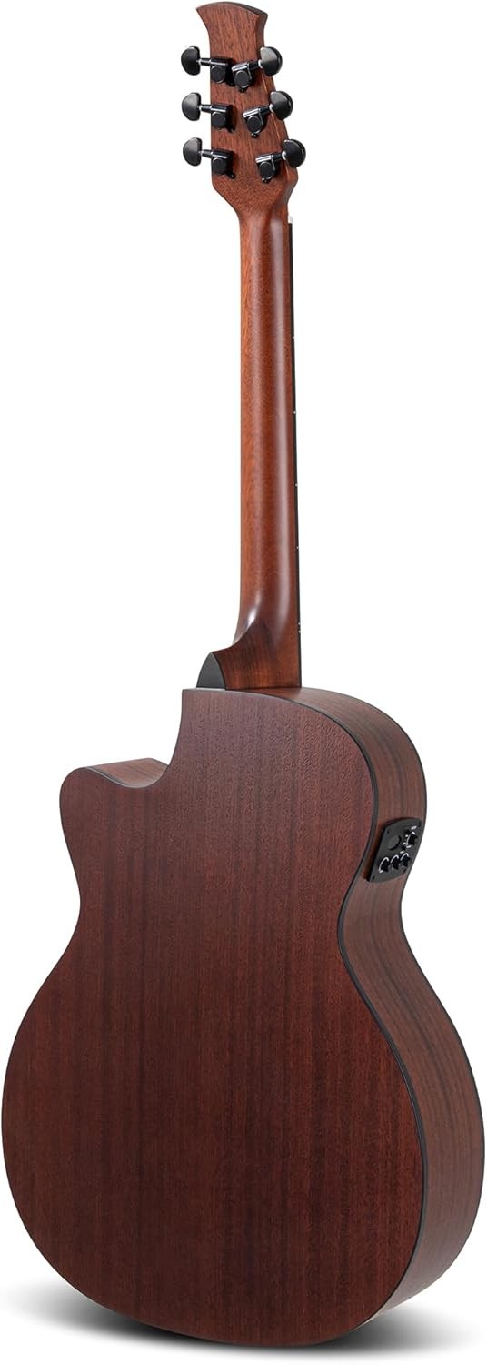 Electro Acoustic Guitar Orchestra Cutaway Mahogany Brown Satin