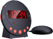 Vibrating Alarm Clock Bed Shaker Flash Light Dual Alarm Heavy Sleepers