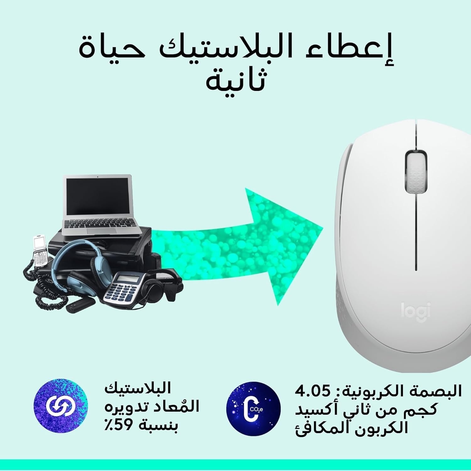 Compact 2.4GHz Wireless Mouse USB Laptop PC 12M Battery White