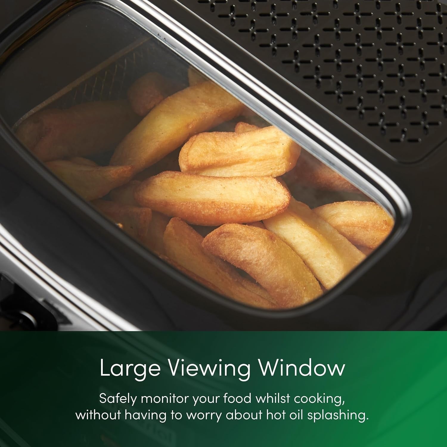 2.5L Deep Fat Fryer 1800W Adjustable Temperature Viewing Window