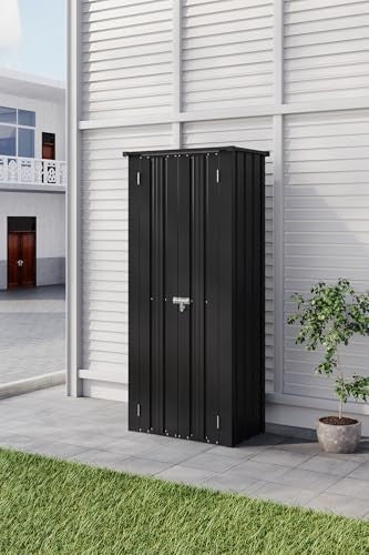 Metal Garden Storage Cabinet Outdoor Shed with Adjustable Shelves Lockable