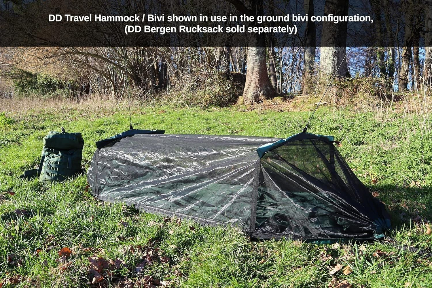 Bug Proof Camping Hammock with Mosquito Net & Ground Shelter Ultra-Light 125kg