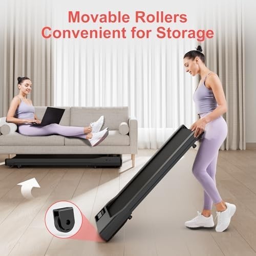 Raceable Walking Pad Under Desk Treadmill App Control Quiet Motor 136kg