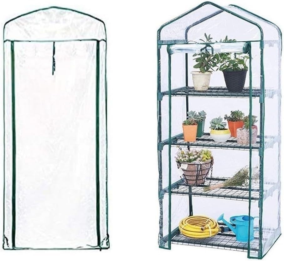 4 Tier Greenhouse Clear PVC Cover 160x70x50cm | Waterproof Frost-Proof