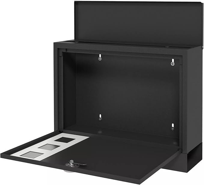 Wall Mounted Waterproof Letter Box with Lock Secure Mailbox Modern Design