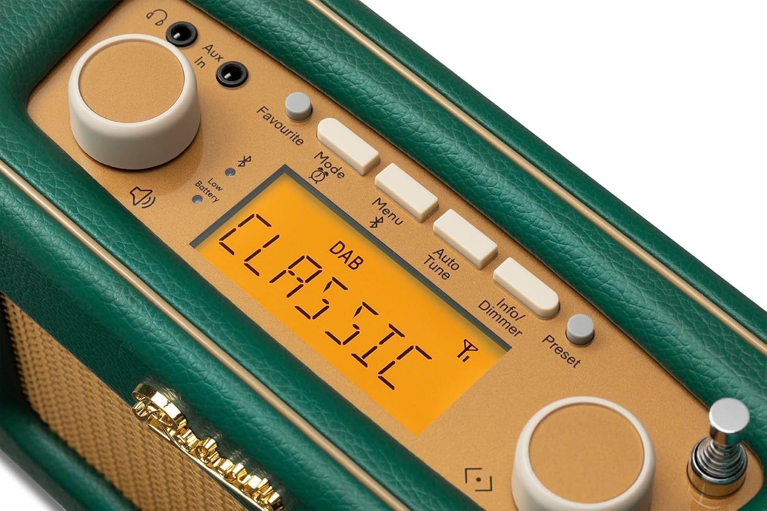 Portable DAB DAB+ FM Radio Bluetooth Retro Dark Green