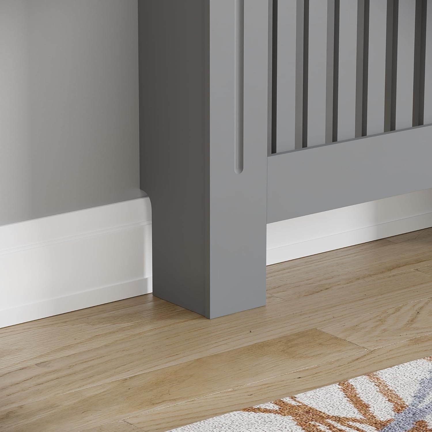 Small Olive Grey Radiator Cover Cabinet Modern MDF Heater Cover