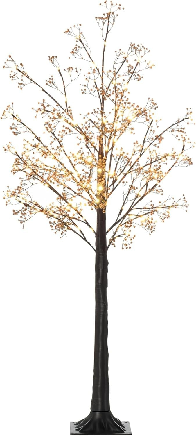 150cm Pre-Lit Gypsophila Blossom Tree Light Warm White LED Floral Home Decor
