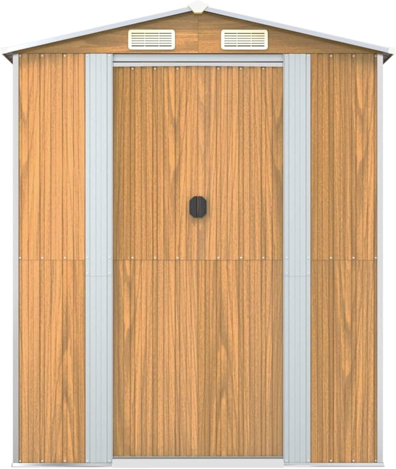 6.3x3.5FT Metal Garden Shed Outdoor Storage House with Sliding Gate & Handle