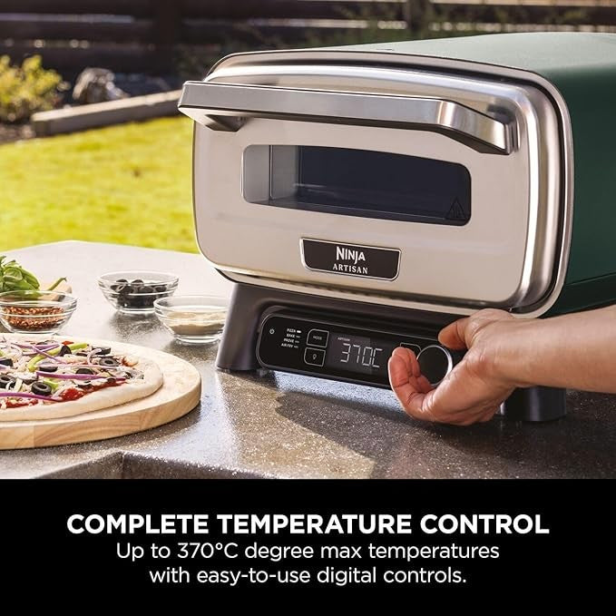 4-in-1 Electric Outdoor Pizza Oven & Air Fryer with Stone & Peel Set