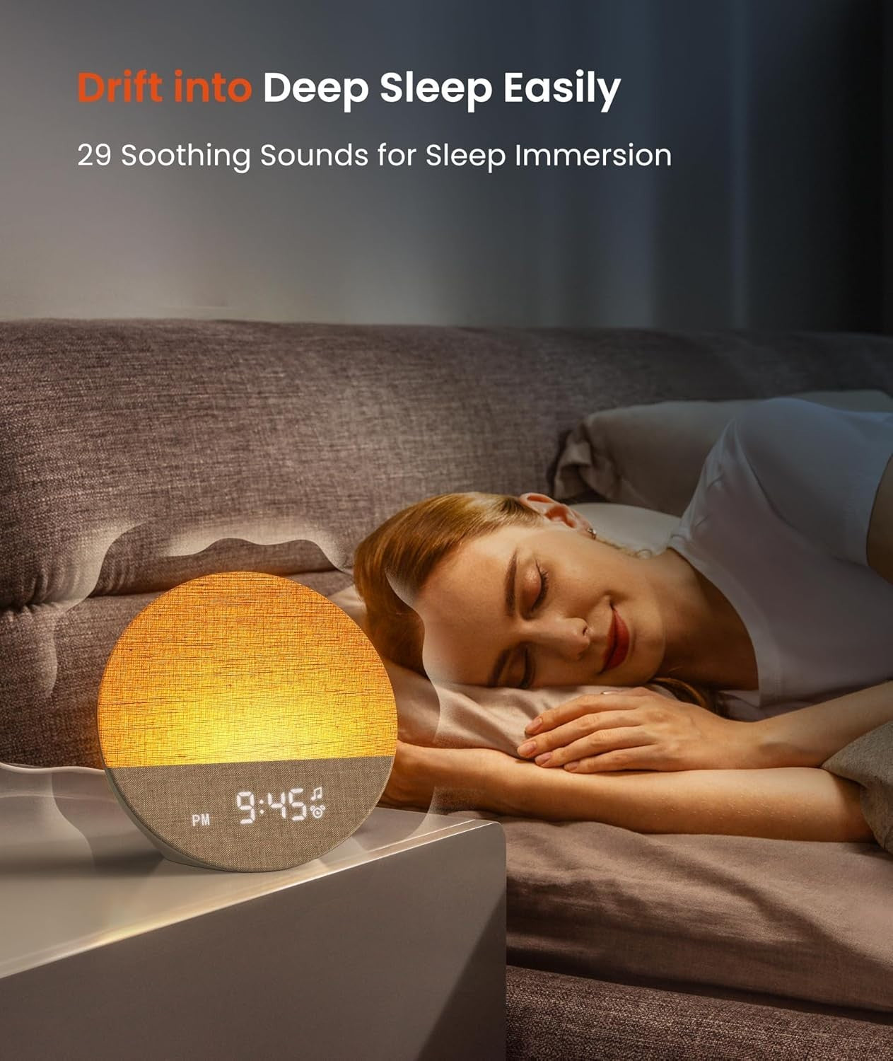 Sunrise Alarm Clock & White Noise Machine – 29 Sounds, Night Light