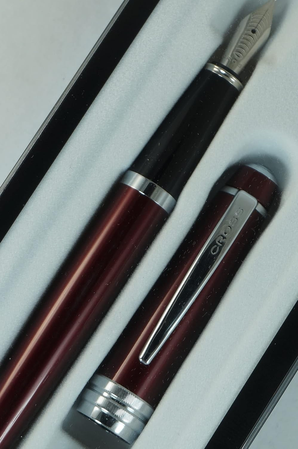 Luxury Red Fountain Pen Medium Nib Smooth Writing Elegant Gift Set