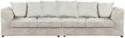 Modern Jumbo Cord 4-Seater Sofa Cream Modular Sectional Couch with Cushions
