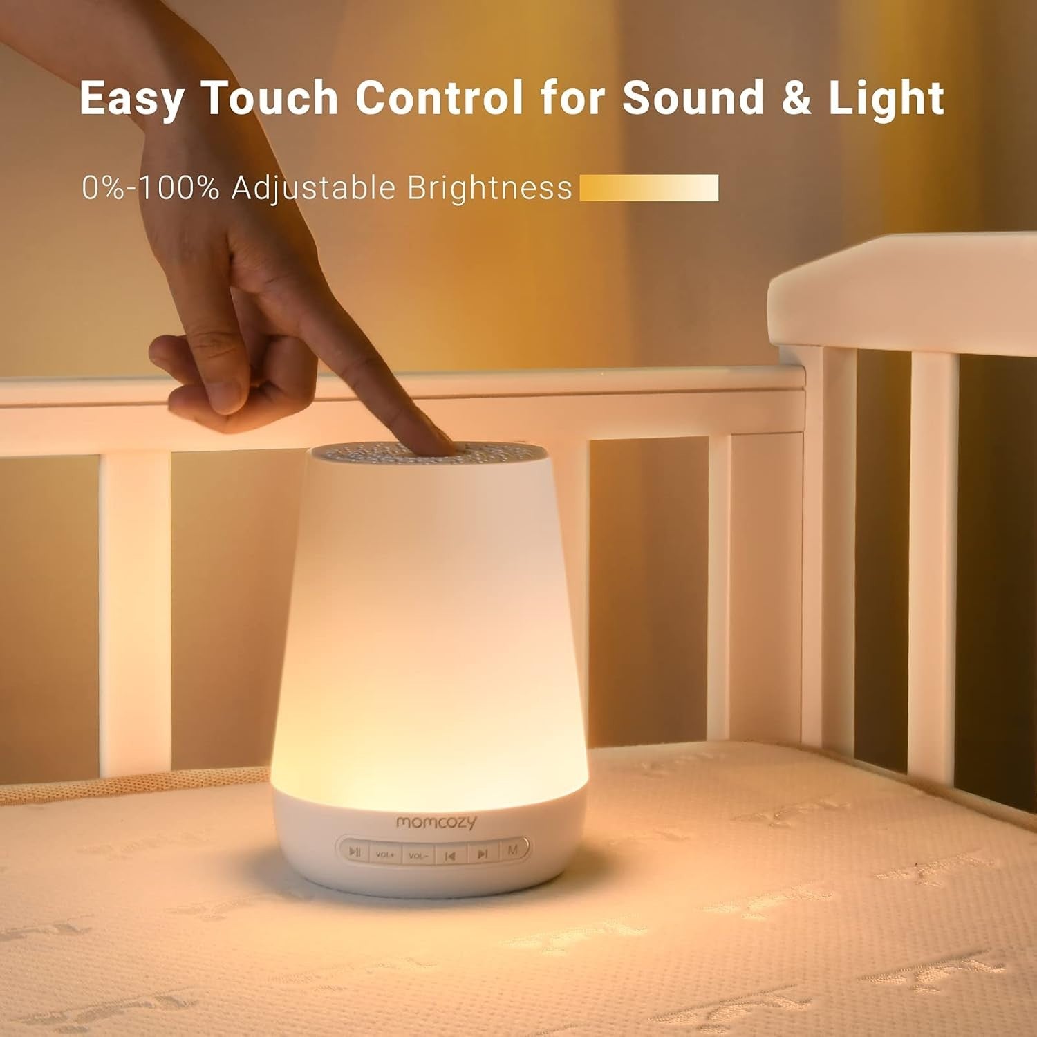 Baby White Noise Machine | 34 Soothing Sounds + Night Light & Timer