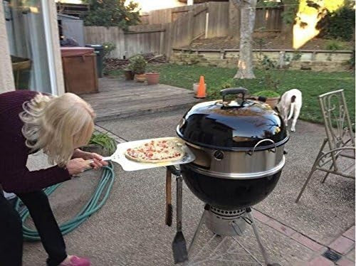 Pizza Oven Conversion Kit for BBQ Grills | 57cm Stone Set with Peel & Thermomete