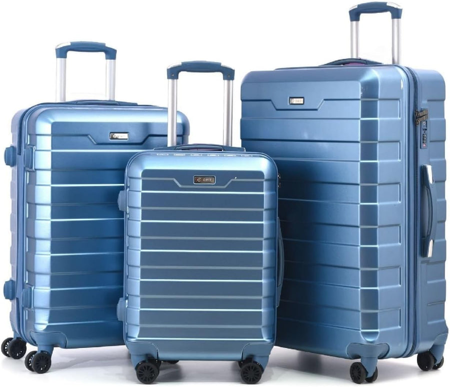 3 Piece Suitcase Set Cabin Medium Large PC Hard Shell Spinner TSA Lock