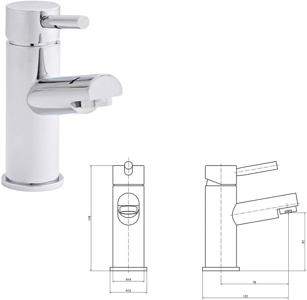 800mm Wall Mounted Gloss White Vanity Unit with Basin 2 Door Bathroom Cabinet