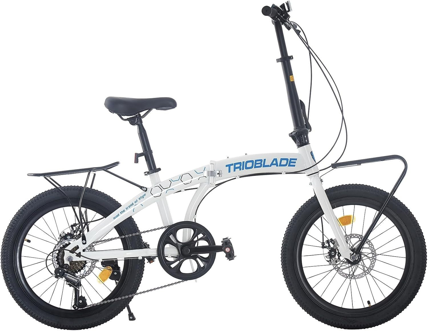 20" Folding Lightweight Bike 7-Speed Shimano Disc Brakes Commuter Bicycle