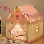 Large Kids Play Tent Indoor Outdoor w Star Lights Double Curtains
