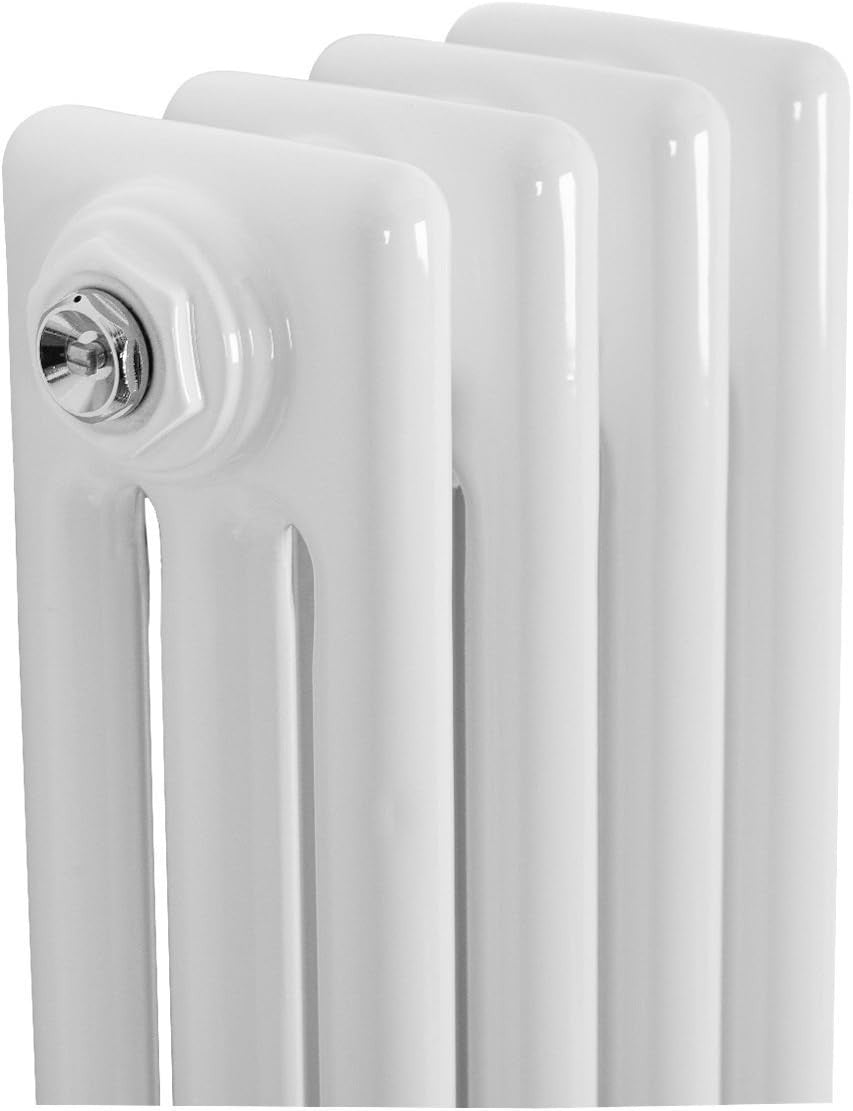 White Triple Column Vertical Radiator 1500x200mm Bathroom Wall Mounted