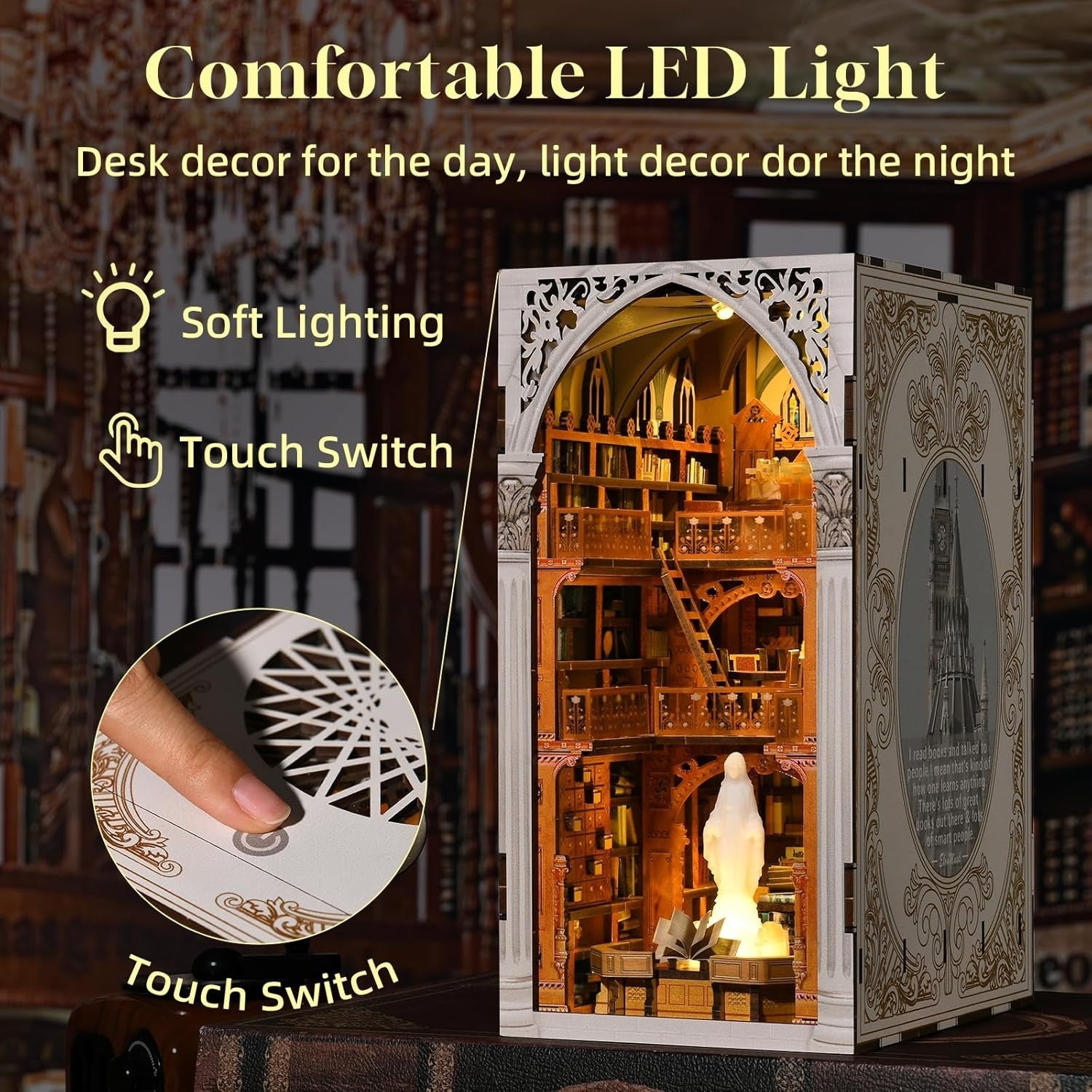 3D Wooden Magic Cello Music Box Puzzle with Light & Bluetooth Sound