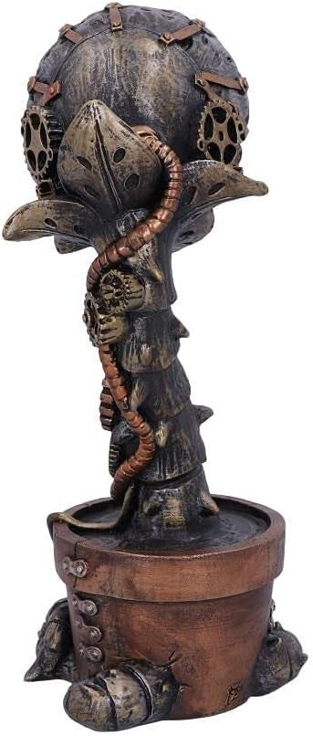 Steampunk Mechanical Venus Fly Trap Figurine 24.3cm Bronze Resin Ornament