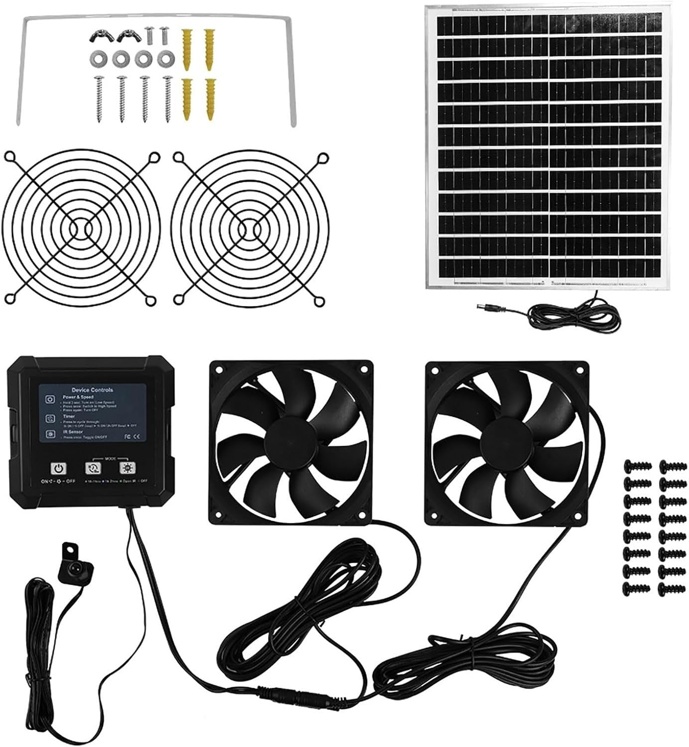 Solar Chicken Coop Fan Ventilation Timer Light Sensor