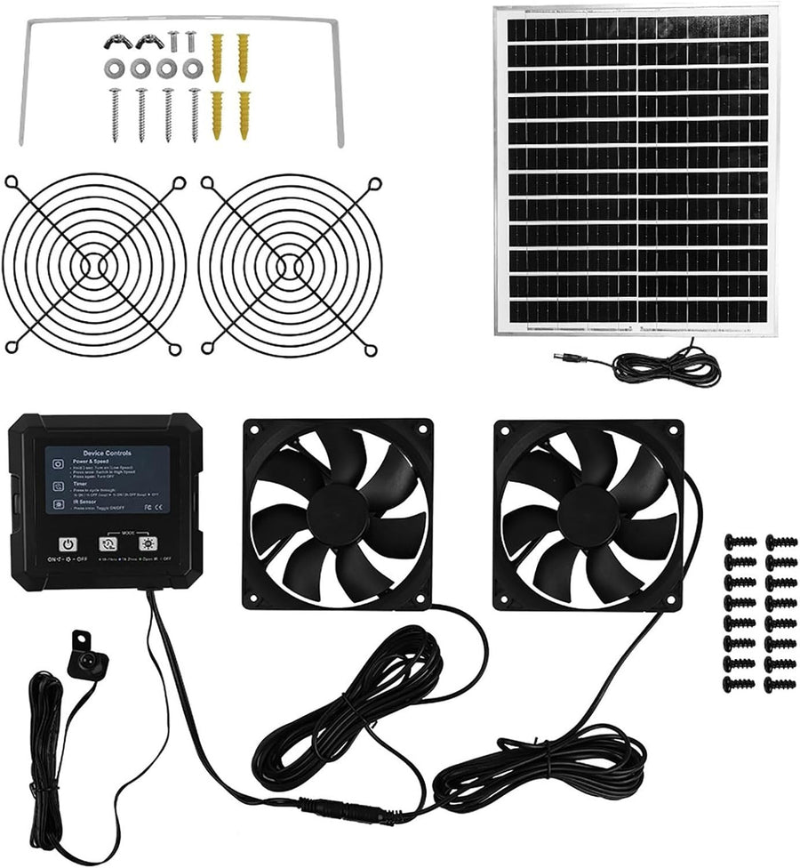 Solar Chicken Coop Fan Ventilation Timer Light Sensor