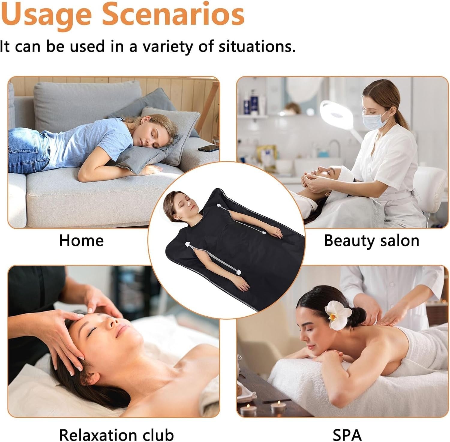 Portable 180×80cm Infrared Sauna Blanket – Home Spa w/ Controller & Timer