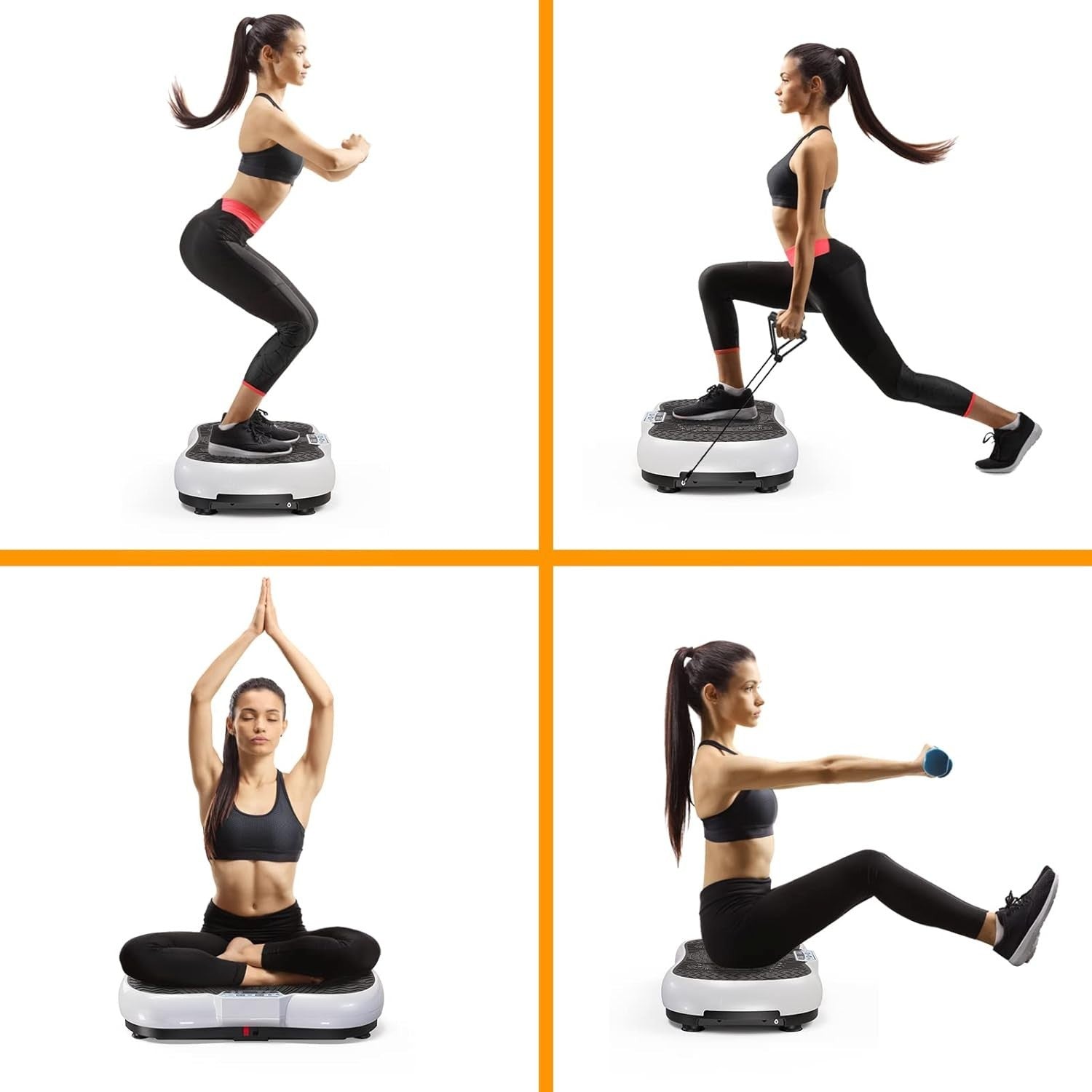 Slim Vibration Plate Exercise Platform 99 Speeds 7 Programs Body Sculpt