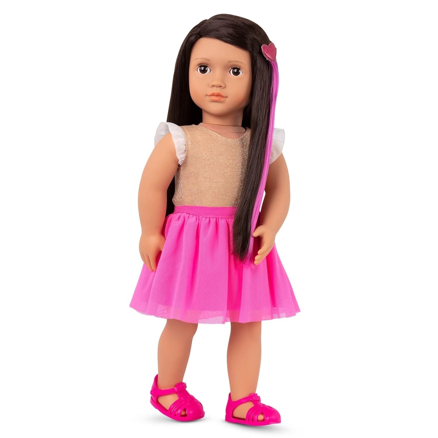 18-Inch Fashion Starter Doll Brown Hair Hazel Eyes 3 Outfits Gift Box