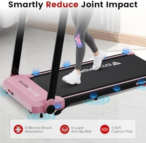 Foldable 8% Incline Treadmill Walking Pad 12KM/H Home Office 120KG