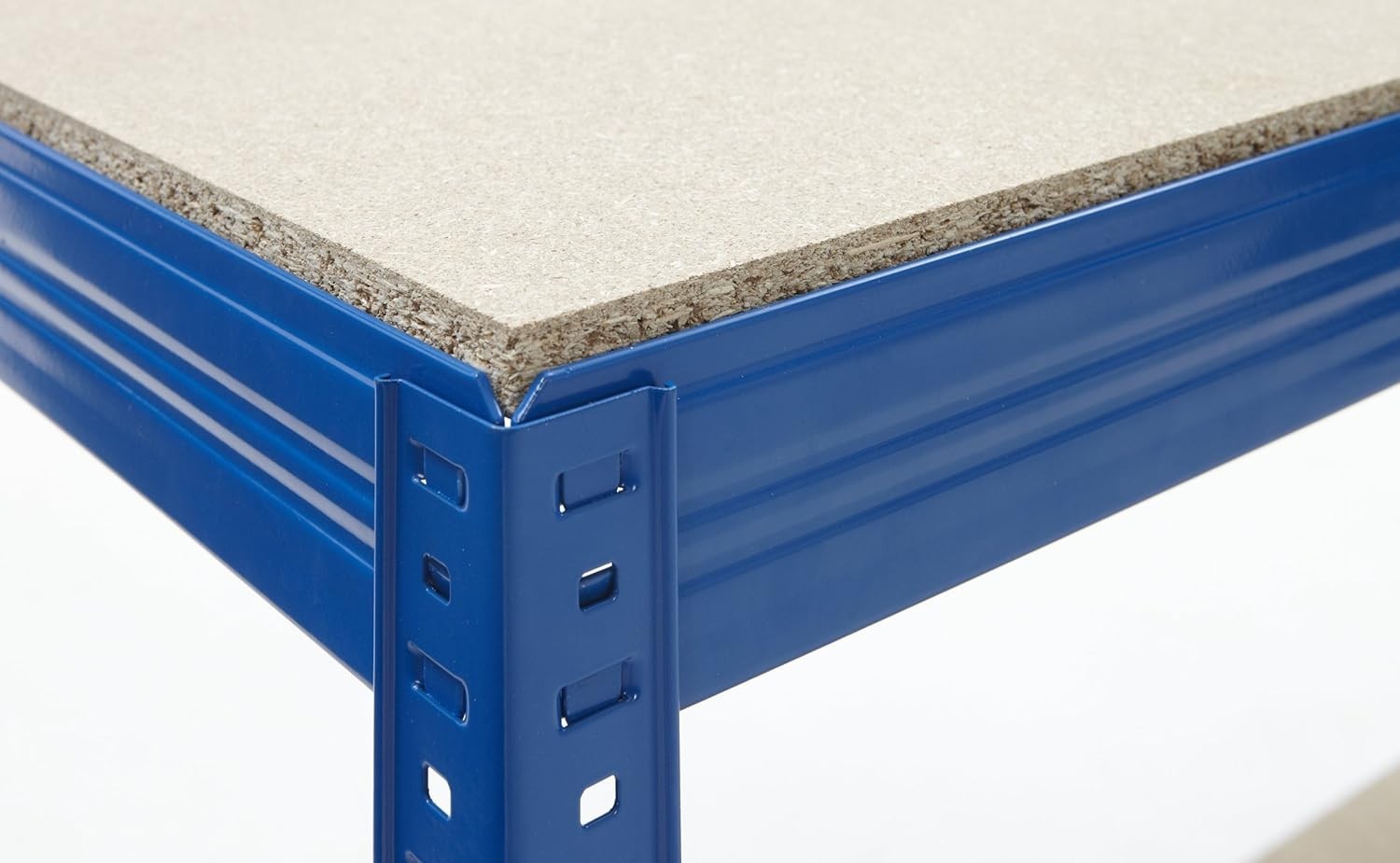 2x Industrial Workbenches 1400mm Wide 300kg Load Each with Adjustable Shelf