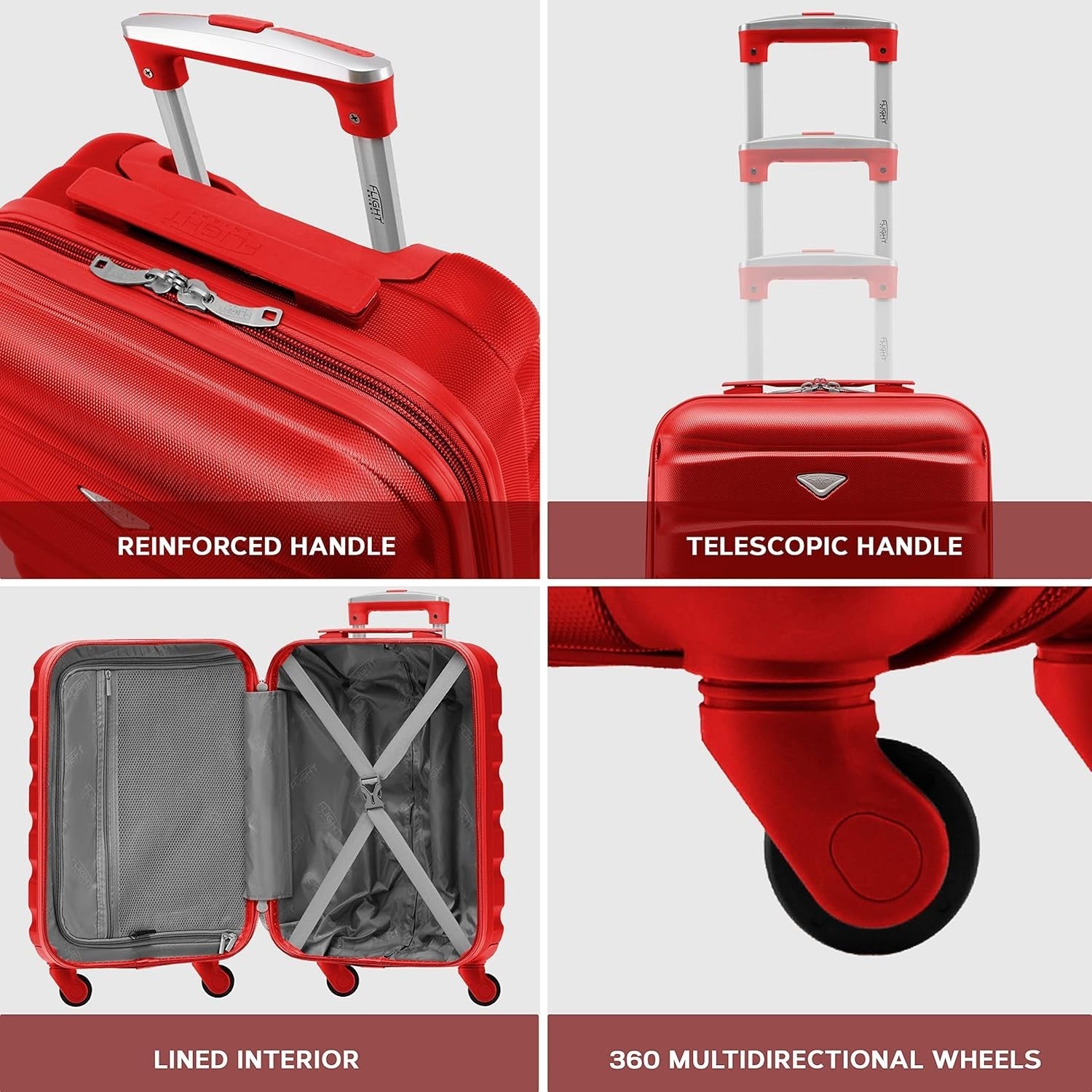 25” Medium ABS Check-In Suitcase Lightweight 4 Wheel Spinner Lock