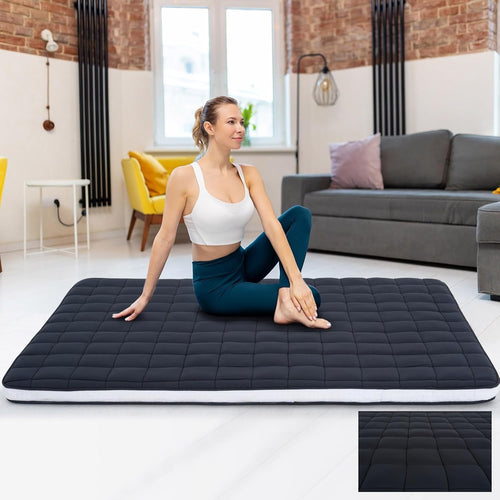 Japanese Futon Floor Mattress Memory Foam Guest Bed Foldable Tatami 203*153*10cm