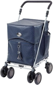 4 Wheel Shopping Trolley Push Cart Stable Foldable Walking Aid Lightweight