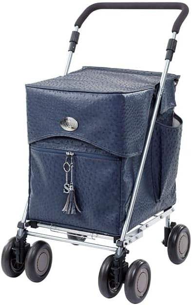 4 Wheel Shopping Trolley Push Cart Stable Foldable Walking Aid Lightweight