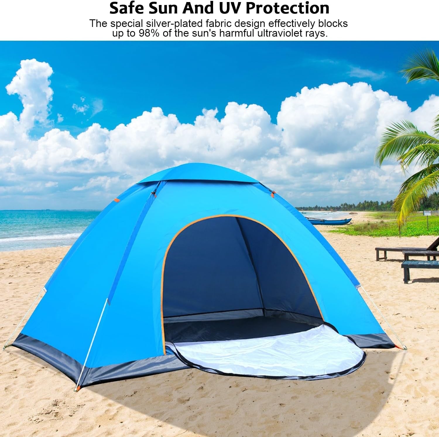 Pop Up Camping Tent UV50+ Lightweight Instant Beach Shelter
