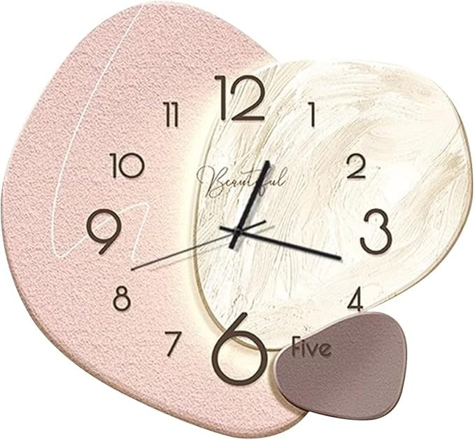Nordic Art Deco Wall Clock 40cm Silent Modern Crystalline Porcelain Design