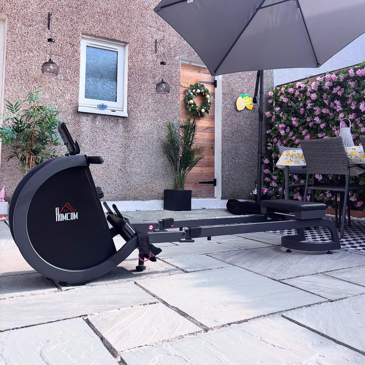 Foldable Magnetic Rowing Machine 16-Level Resistance LCD Aluminium Rail 130KG